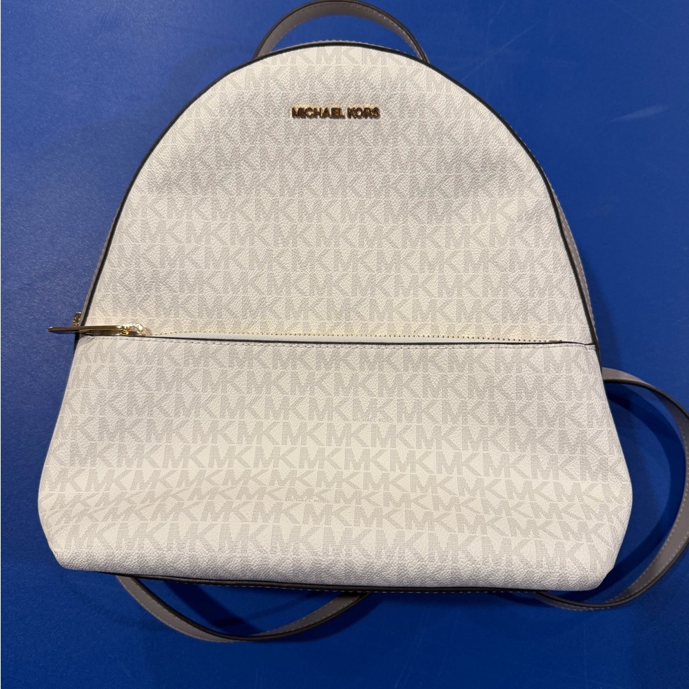 Michael Kors Cream Logo Backpack